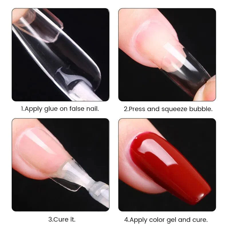 600pcs Coffin Transparent False Nail Tips - Image 5
