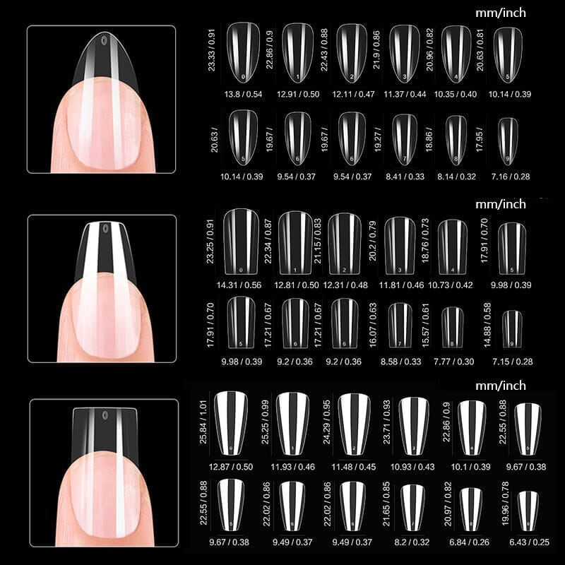 600pcs Coffin Transparent False Nail Tips - Image 7
