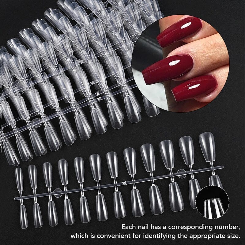 600pcs Coffin Transparent False Nail Tips - Image 9