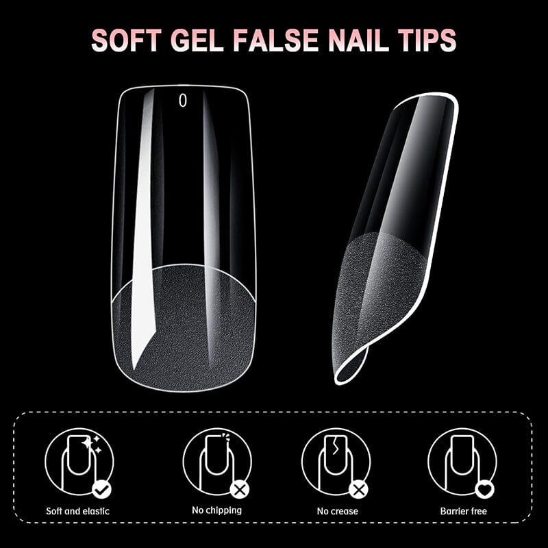600pcs Water Drop Semi-matte False Nail Tips - Image 7