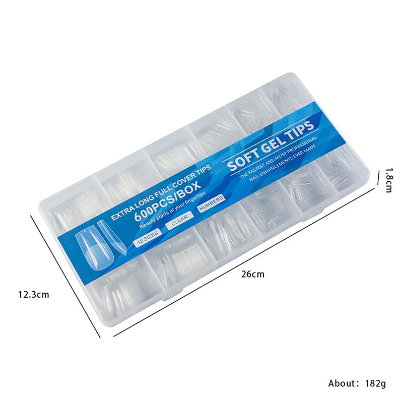 600pcs Water Drop Semi-matte False Nail Tips - Image 8