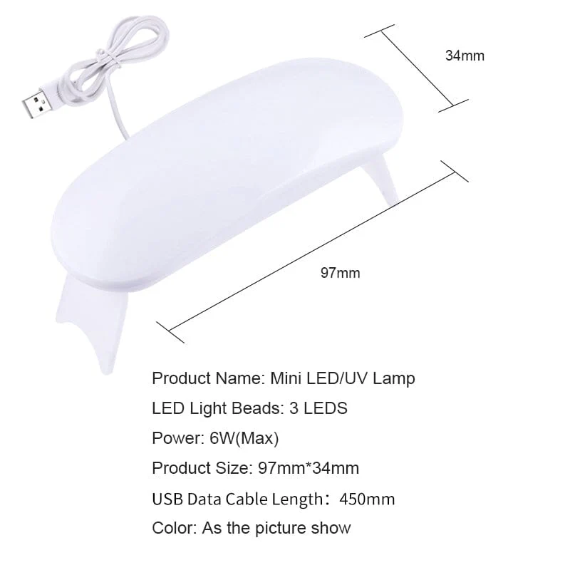 6W White UV/LED Lamp Nail Dryer - Image 6