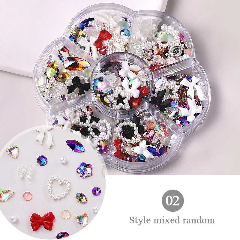 7 Grids 3D Decorations Bowknot Heart #02 - Image 5