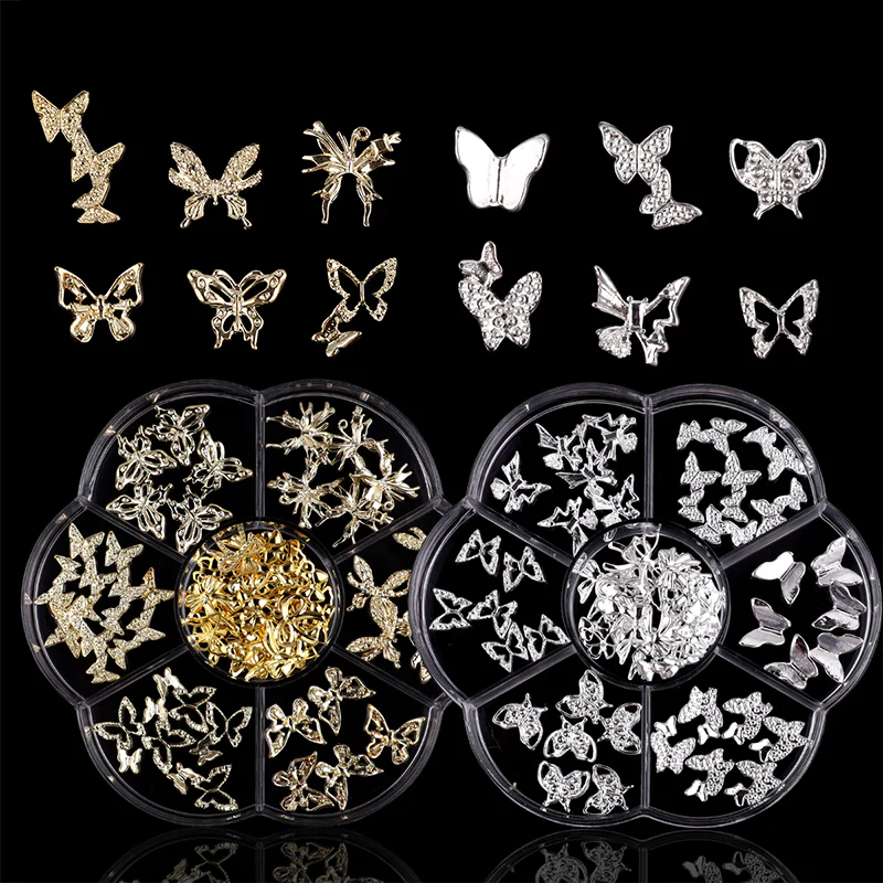 7 Grids Gold Metal Decorations #01 Bowknot Heart - Image 8