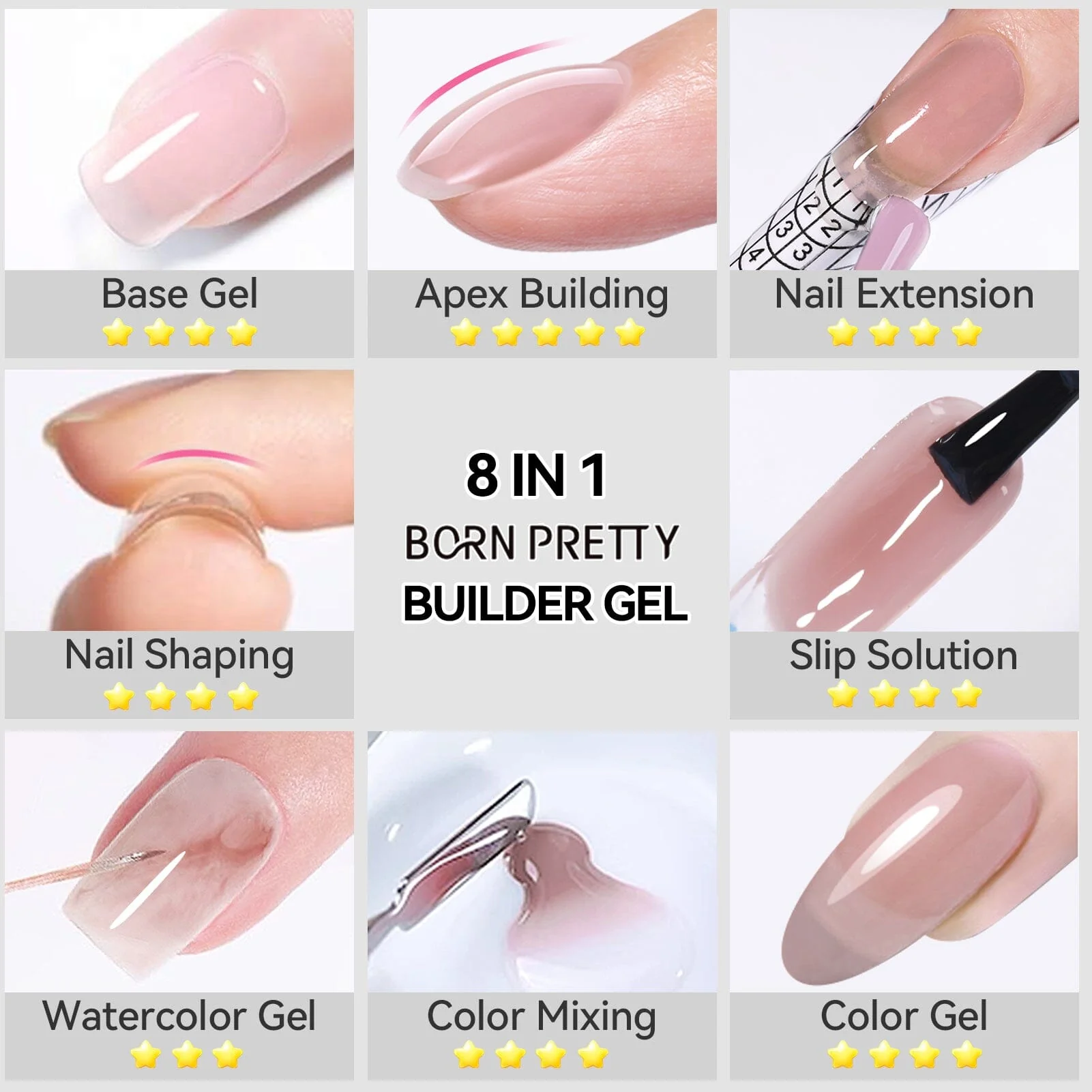 8 in 1 Builder Gel BG10 15ml - Image 4