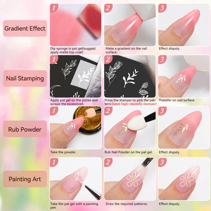 9 Colors 4 in 1 Pat Painting Gel Amber Sheen - Image 9