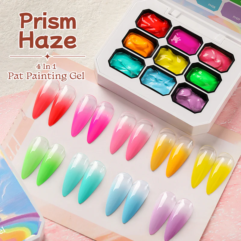 9 Colors 4 in 1 Pat Painting Gel Prism Haze - Image 2