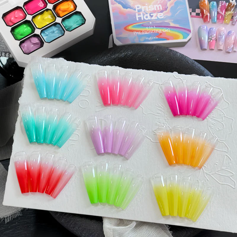 9 Colors 4 in 1 Pat Painting Gel Prism Haze - Image 4