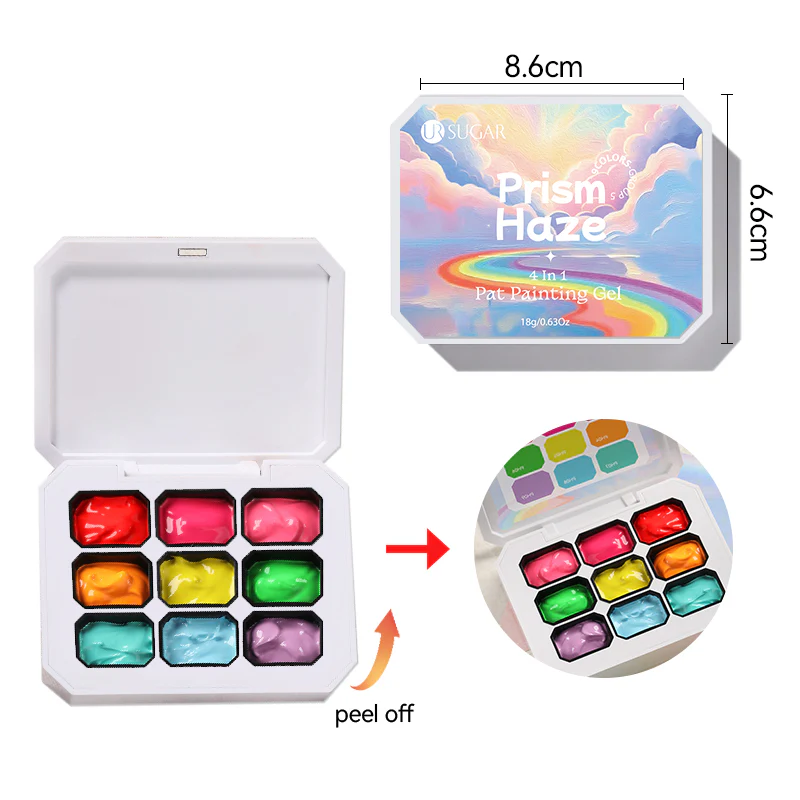 9 Colors 4 in 1 Pat Painting Gel Prism Haze - Image 13