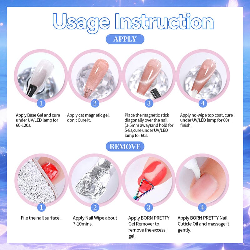Auroras Cat Magnetic Gel MY304 Blue Tears 10ml - Image 15