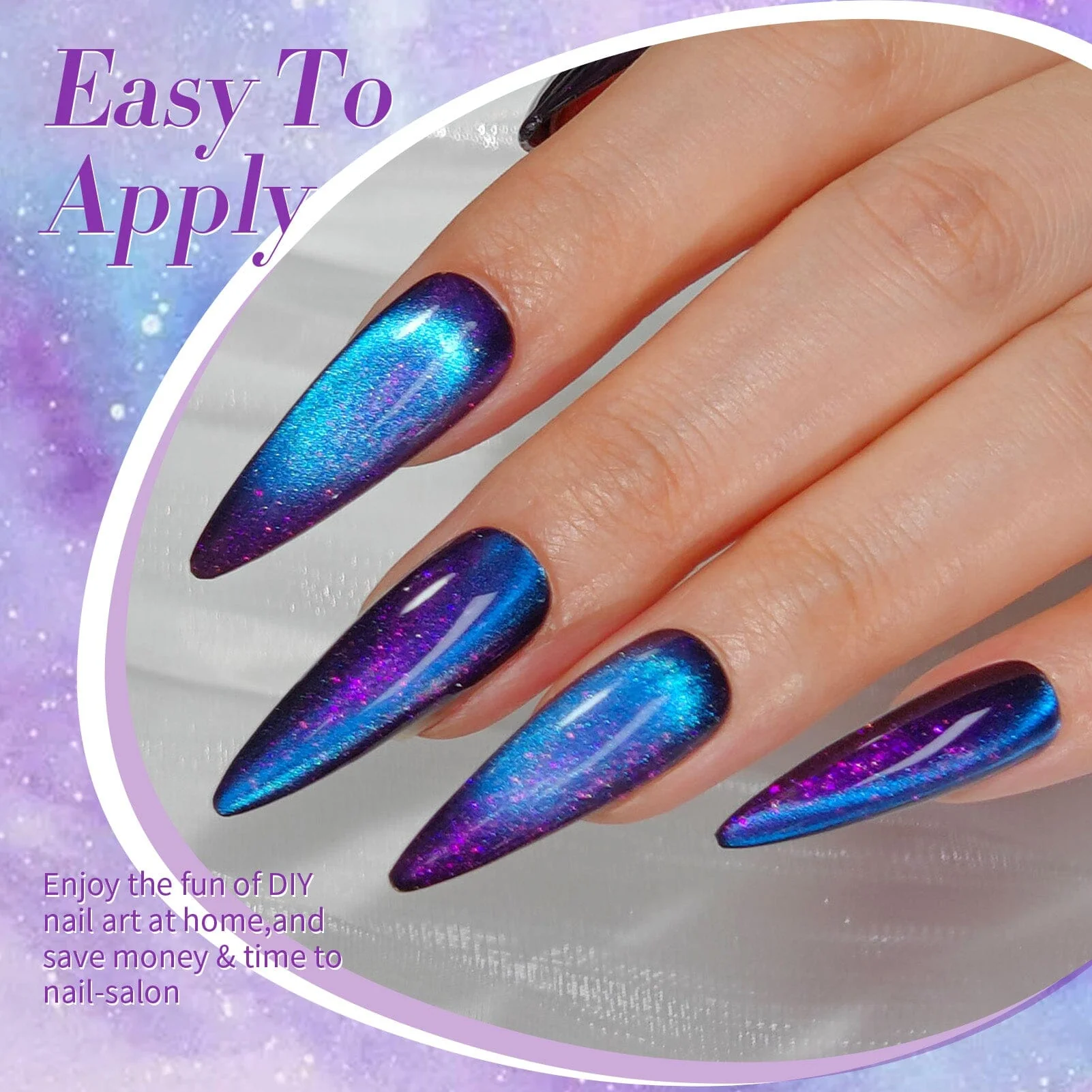 Auroras Cat Magnetic Gel MY311 Night Purple 15ml - Image 4