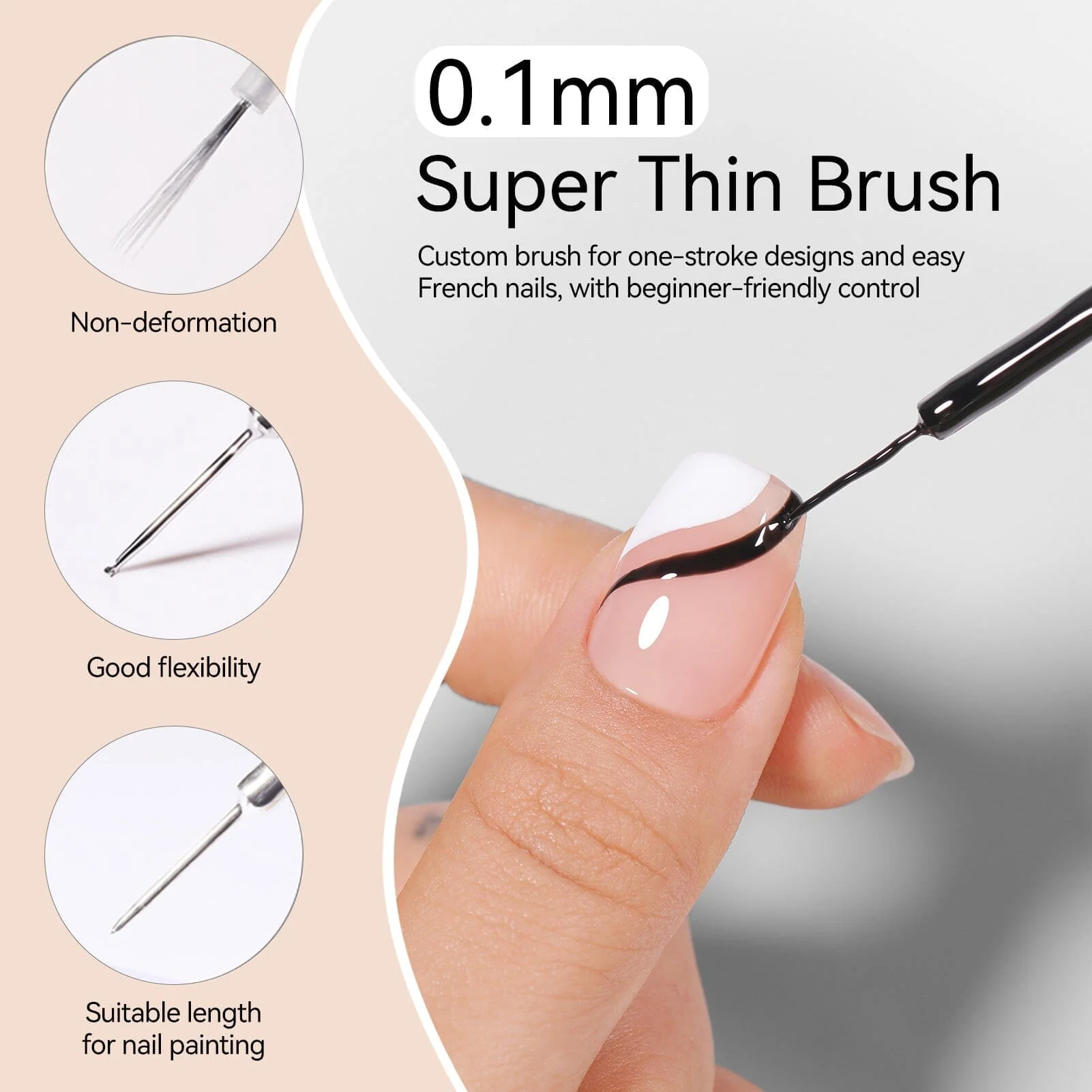 Black & White Liner Paint Gel 8ml - Image 4