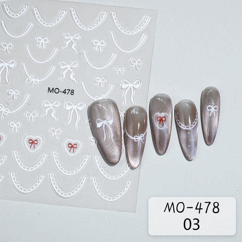 Bowknot 3D Nail Sticker MO-478 - Image 2