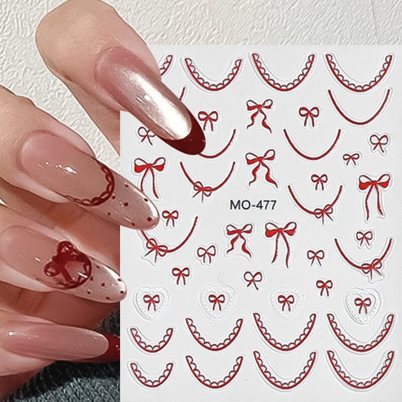 Bowknot 3D Nail Sticker MO-477 - Image 5