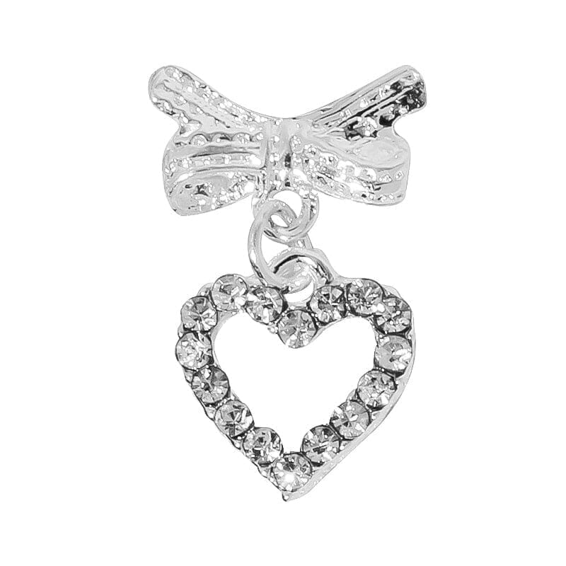Butterfly Heart Metal Rhinestones Pearl Nail Decoration - Image 9