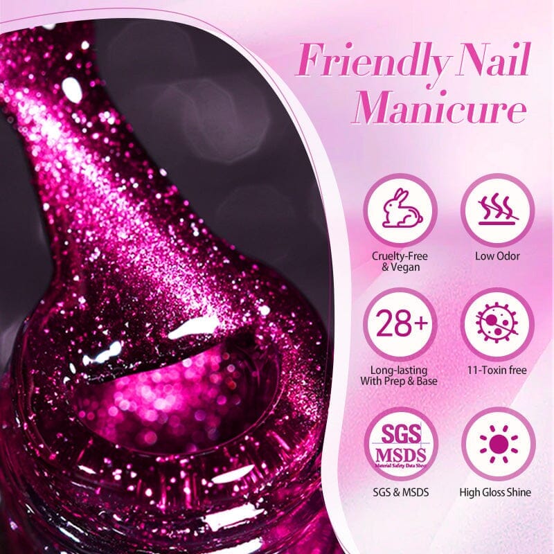 Cat Magnetic Gel MY112 Dark Plum Sauce 10ml - Image 6