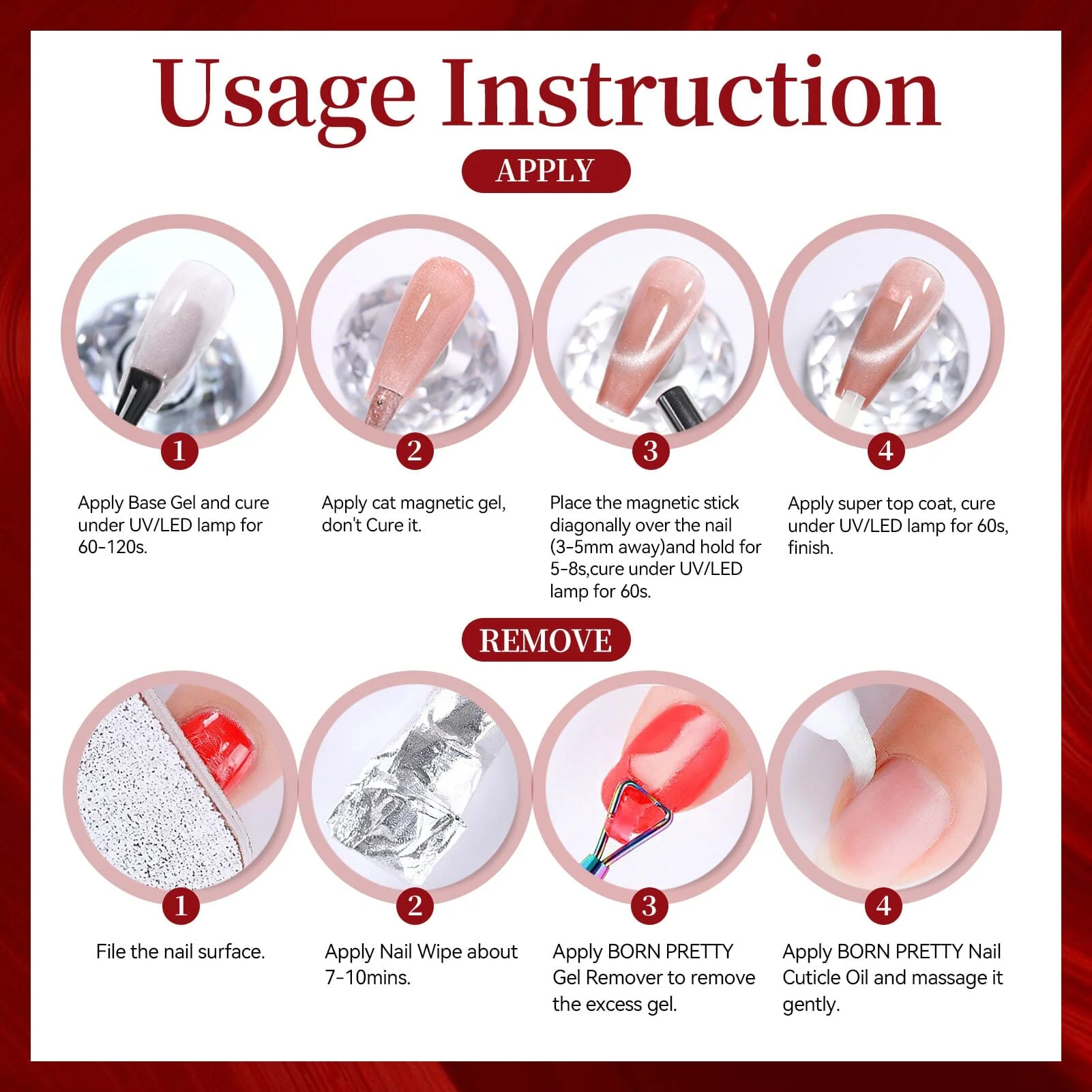 Cat Magnetic Gel MY394 Mirror Ruby 15ml - Image 6