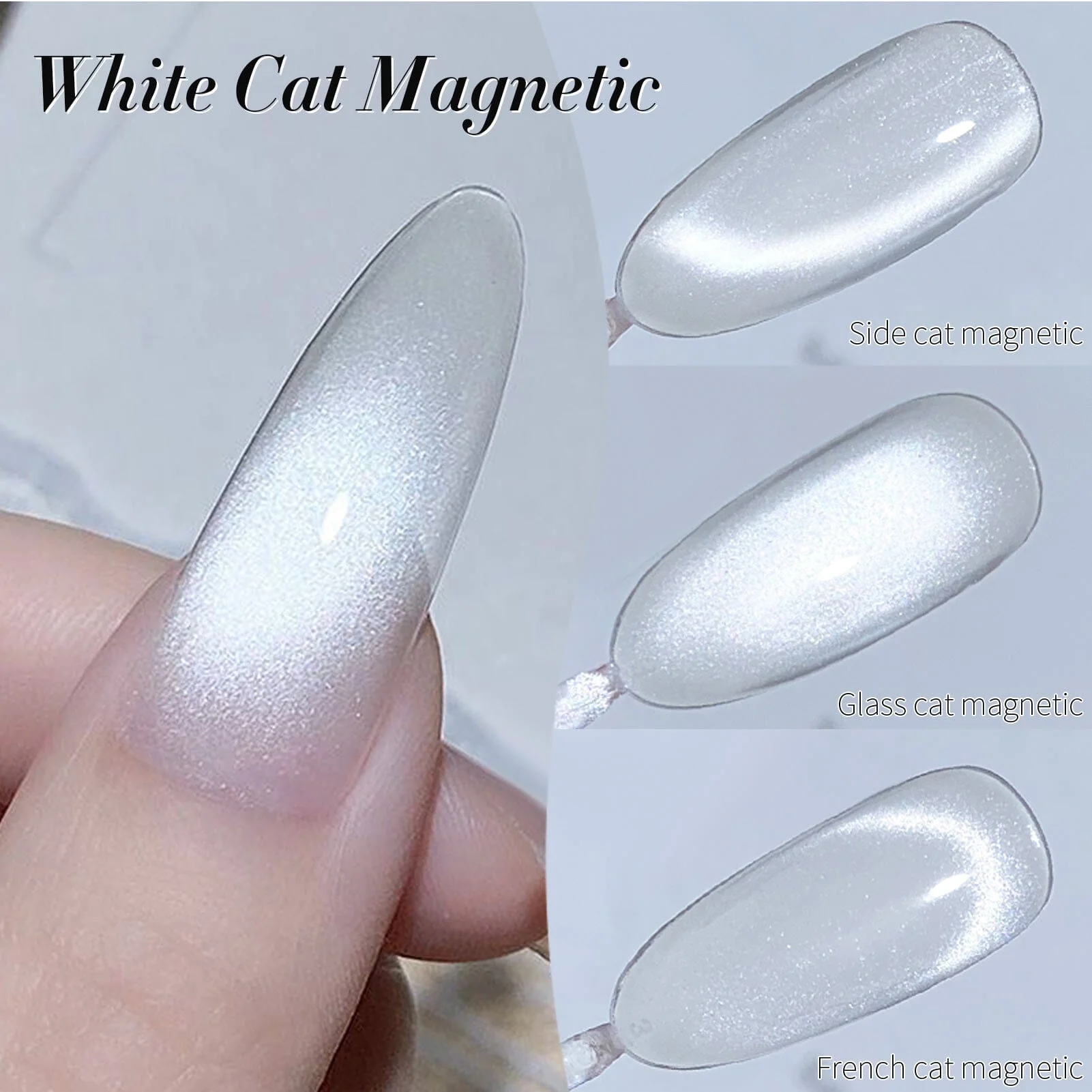 Cat Magnetic Gel MY77 Flowing Light White 15ml - Image 3