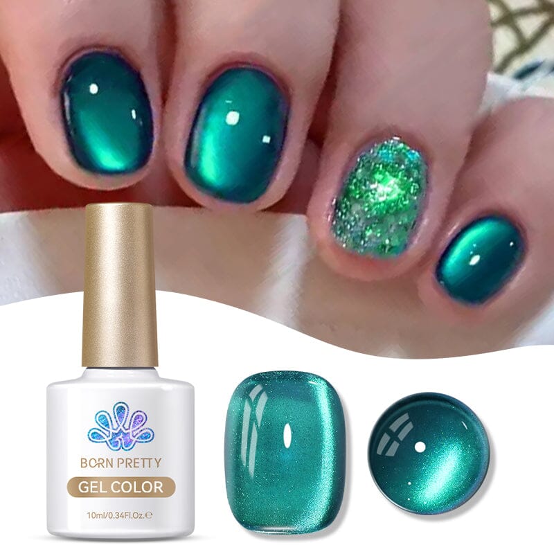 Cat Magnetic Gel Polish White Blue Green Colors 10ml - Image 28
