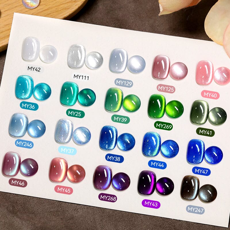 Cat Magnetic Gel Polish White Blue Green Colors 10ml - Image 5