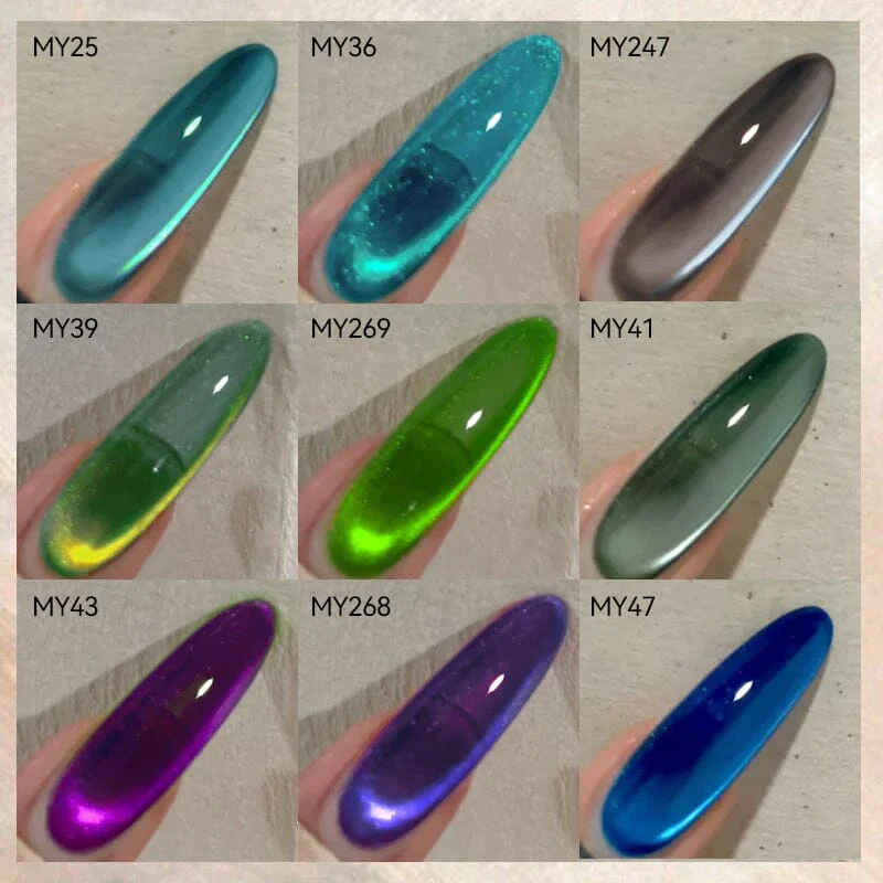 Cat Magnetic Gel Polish White Blue Green Colors 10ml - Image 7