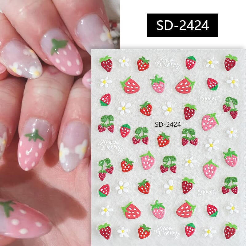 Cherry Strawberry 3D Nail Stickers - Image 18