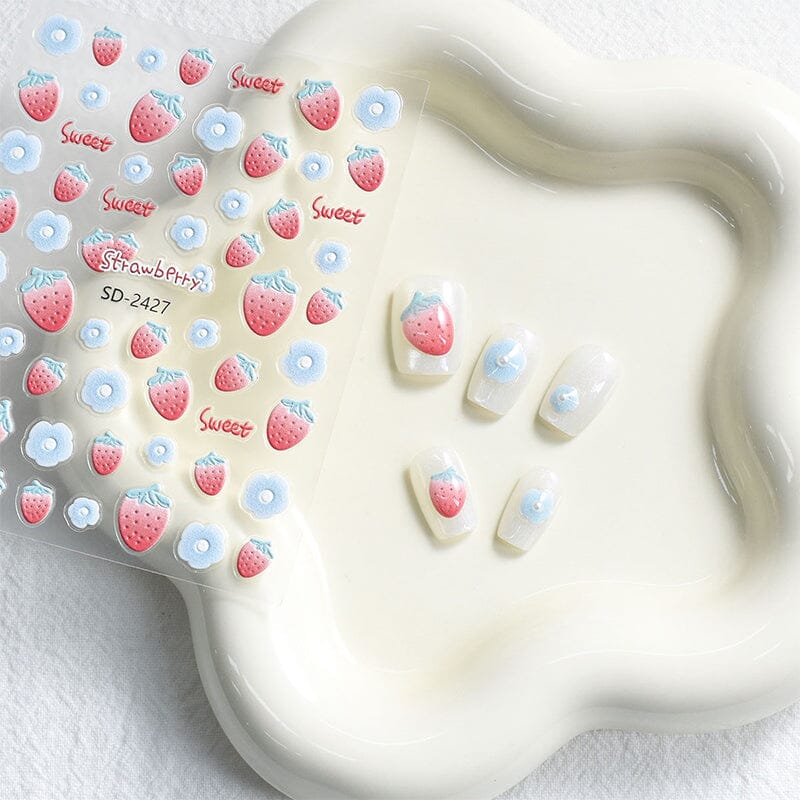 Cherry Strawberry 3D Nail Stickers - Image 9