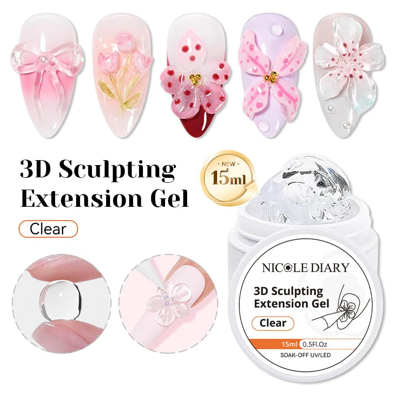 Clear 3D Sculpting Extension Gel 15ml - Image 3