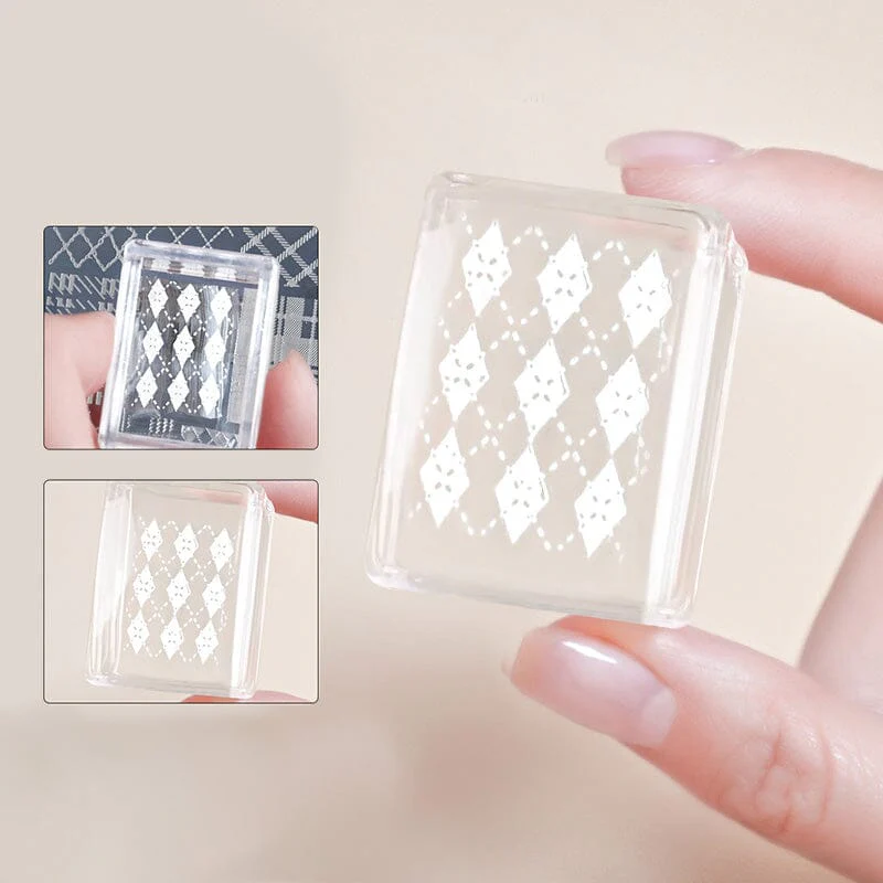 Clear Square Nail Stamper 3.7cm - Image 11
