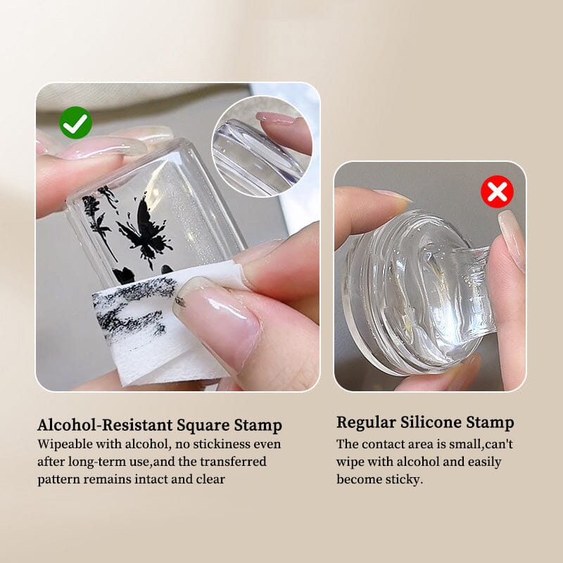 Clear Square Nail Stamper 3.7cm - Image 14