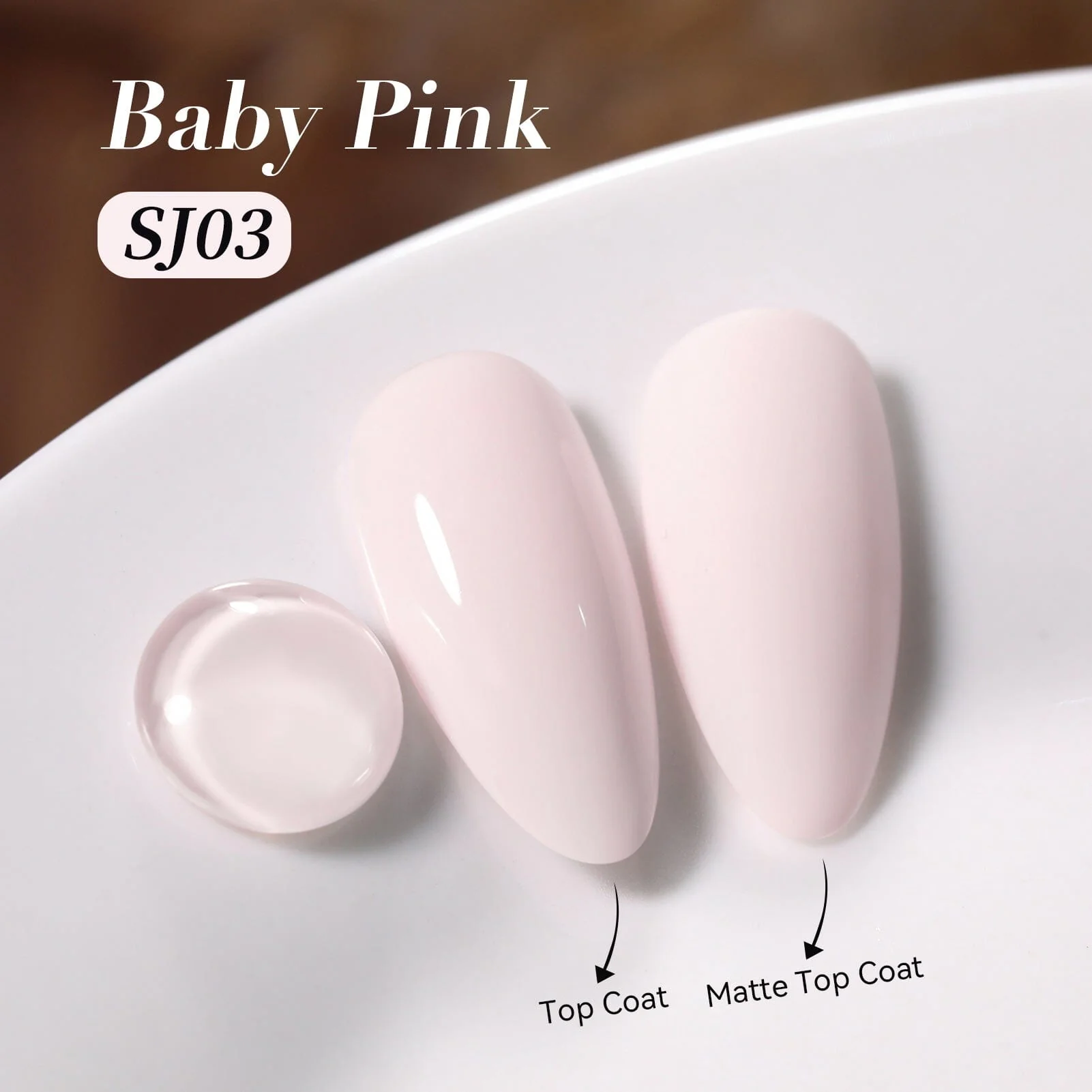 Color Nail Gel SJ03 Baby Pink 15ml - Image 4