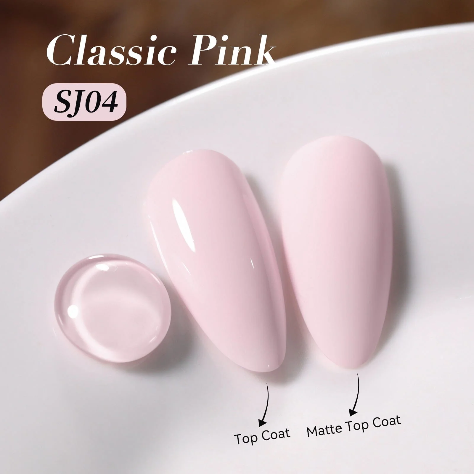 Color Nail Gel SJ04 Classic Pink 15ml - Image 3
