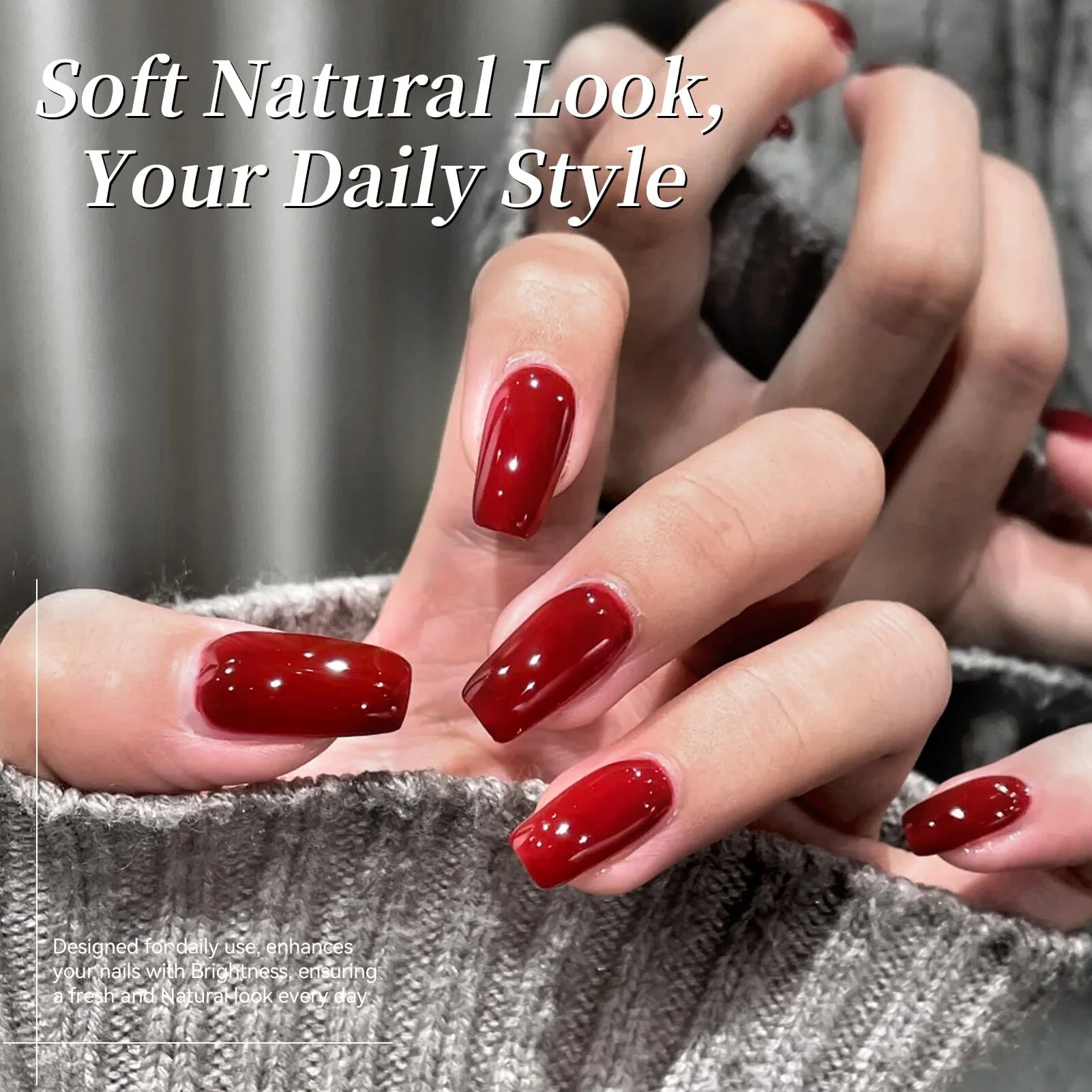Color Nail Gel SJ16 Burnt Ruby 15ml - Image 2