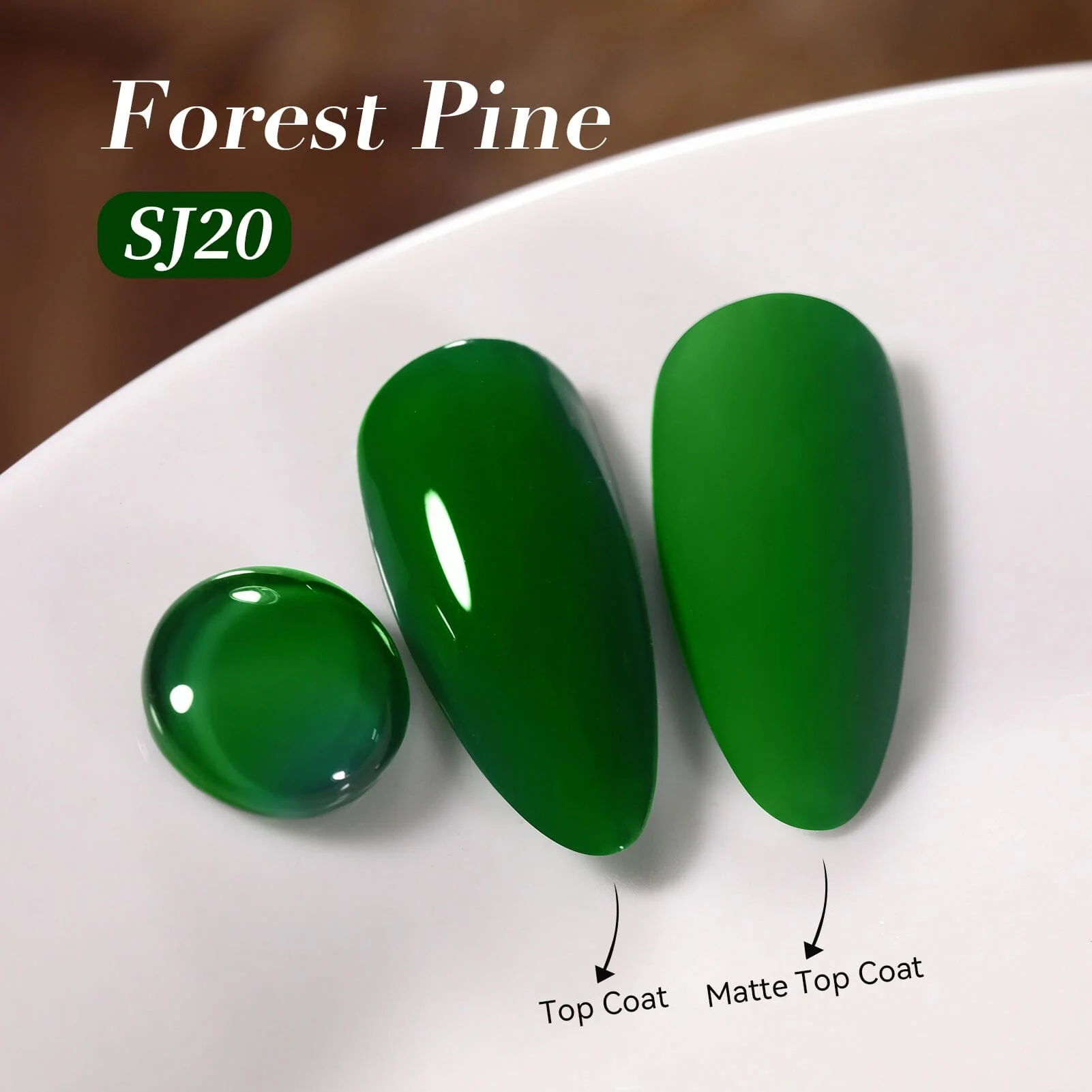 Color Nail Gel SJ20 Forest Pine 15ml - Image 4
