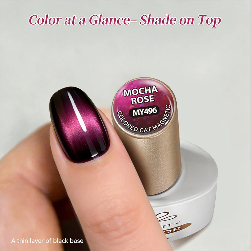 Colored Cat Magnetic Gel MY496 Mocha Rose 10ml - Image 4