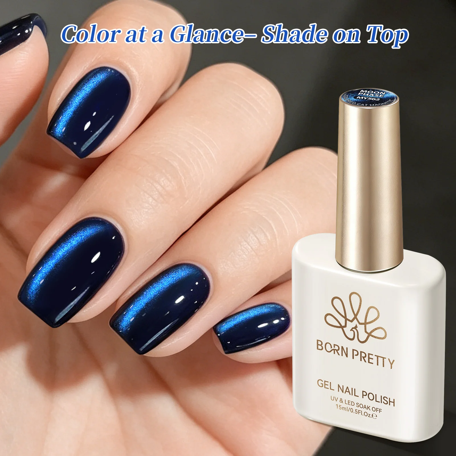 Colored Cat Magnetic Gel MY562 Moon Phase 15ml - Image 4
