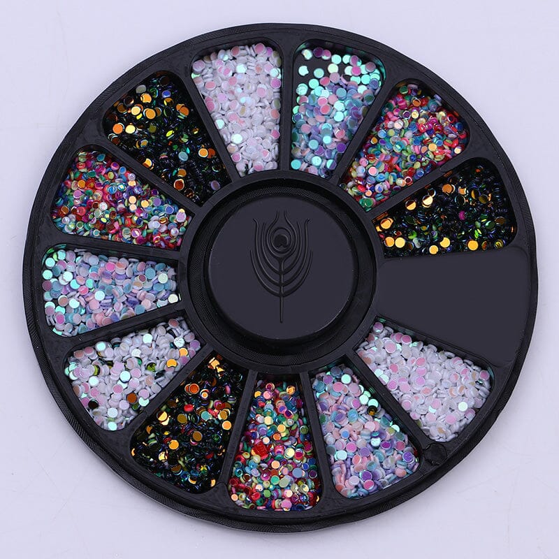 Colorful Plastic Round Nail Sequins