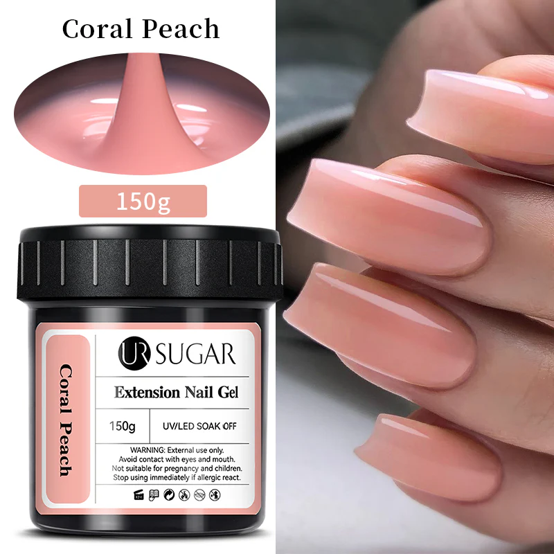 Coral Peach Extension Nail Gel 150g - Image 3