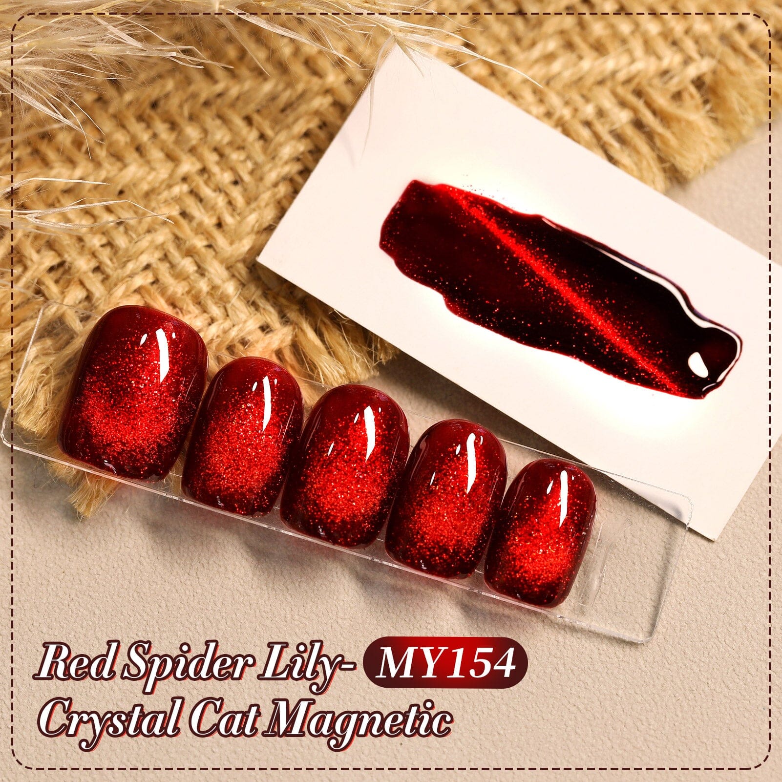 Crystal Cat Magnetic Gel MY154 Red Spider Lily 15ml - Image 4