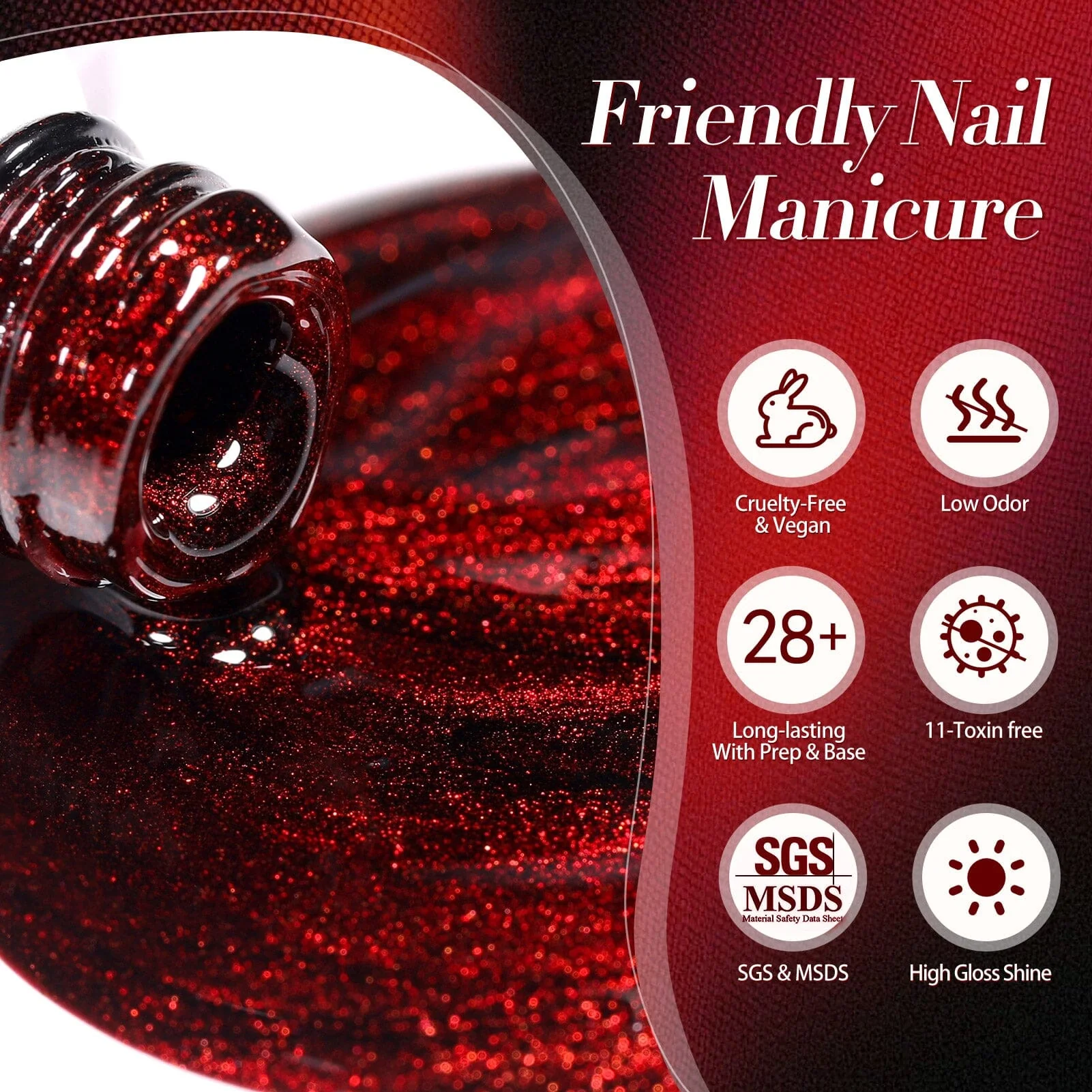 Crystal Cat Magnetic Gel MY154 Red Spider Lily 15ml - Image 7