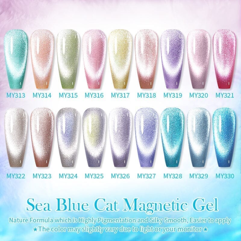 Crystal Cat Magnetic Gel MY313 Sea Blue 10ml - Image 10