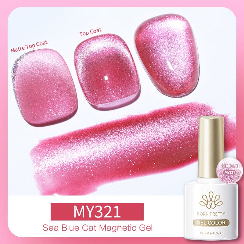 Crystal Cat Magnetic Gel MY321 Sea Blue 10ml - Image 3