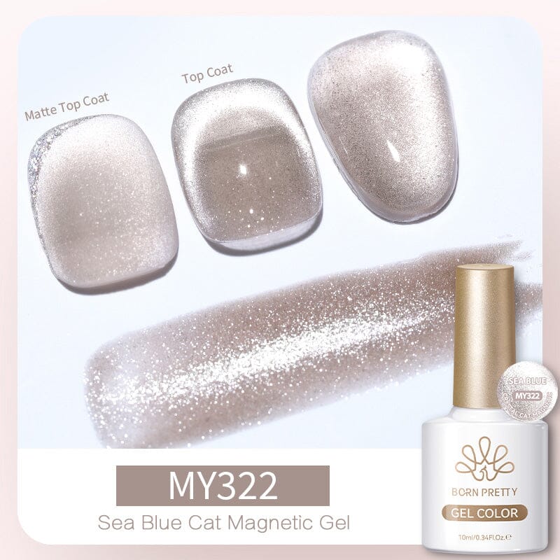 Crystal Cat Magnetic Gel MY322 Sea Blue 10ml - Image 3