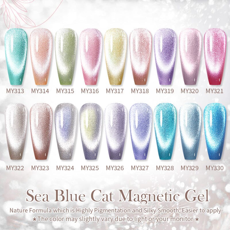 Crystal Cat Magnetic Gel MY323 Sea Blue 10ml - Image 7