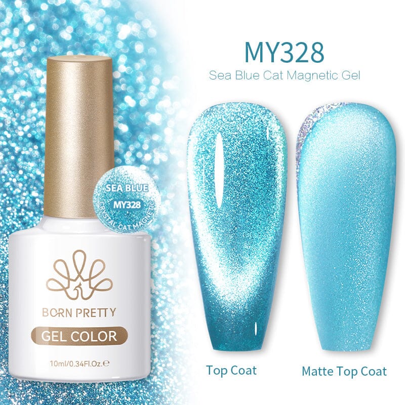 Crystal Cat Magnetic Gel MY328 Sea Blue 10ml - Image 5