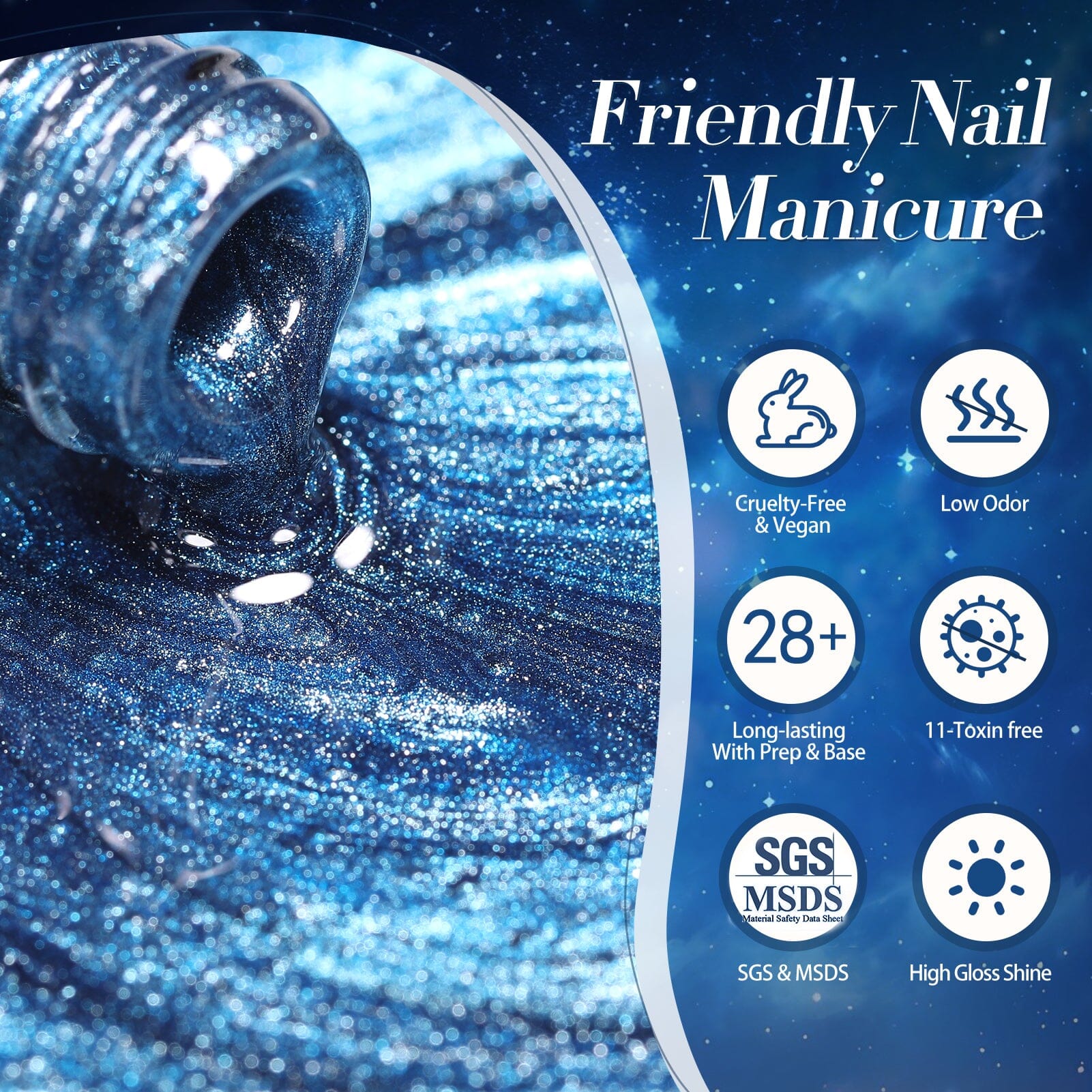 Crystal Cat Magnetic Gel MY38 Galaxy 10ml - Image 8