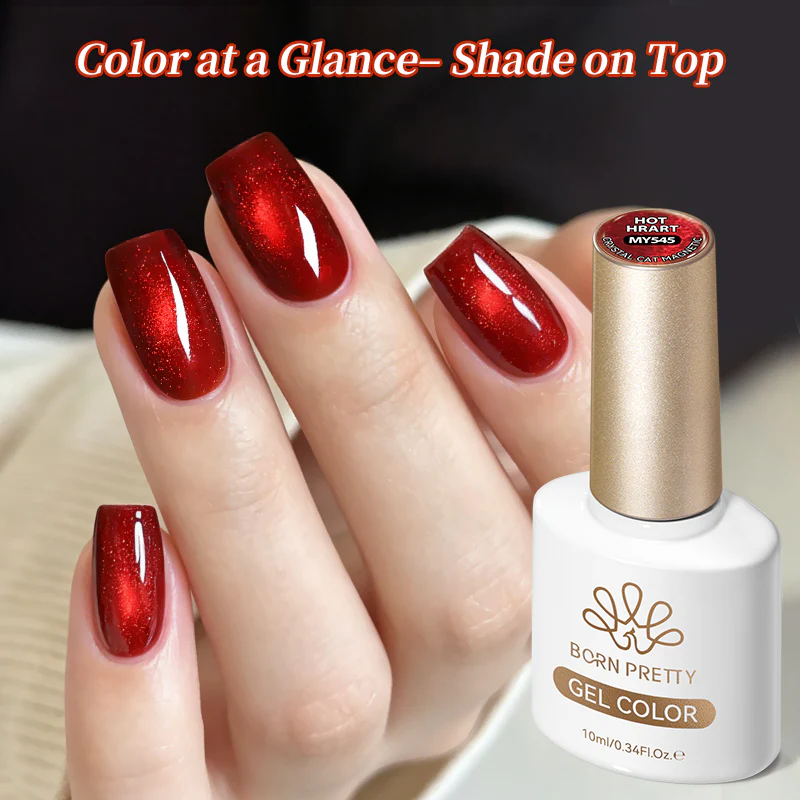 Crystal Cat Magnetic Gel MY546 Spoiled Red 10ml - Image 5