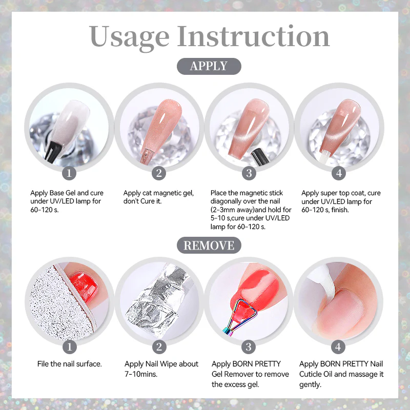 Crystal Cat Magnetic Gel MY546 Spoiled Red 10ml - Image 6