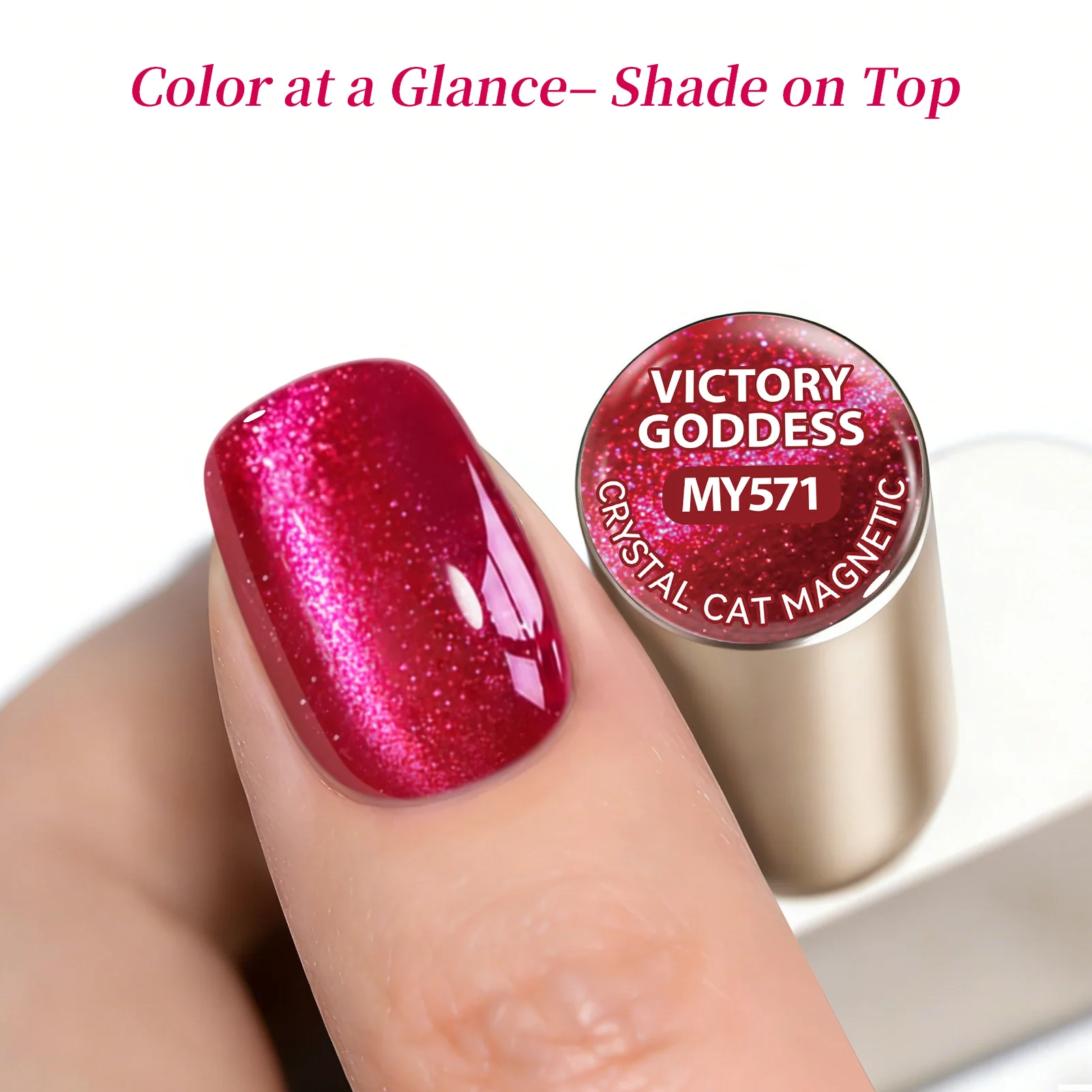 Crystal Cat Magnetic Gel MY571 Victory Goddess 15ml - Image 5