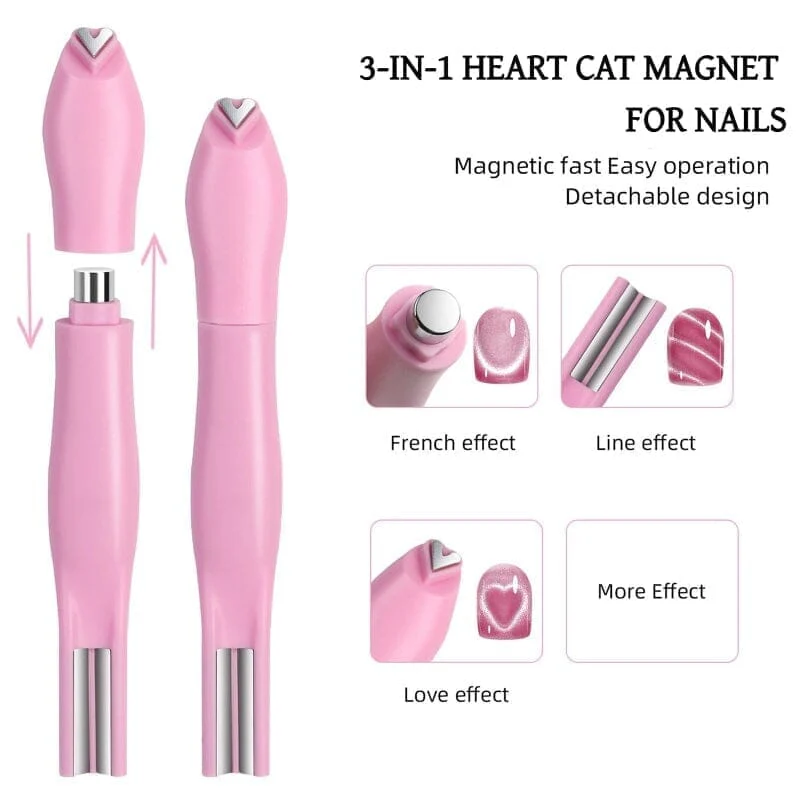 Detachable Magnetic Stick Heart Snake Pattern Light Blue - Image 7